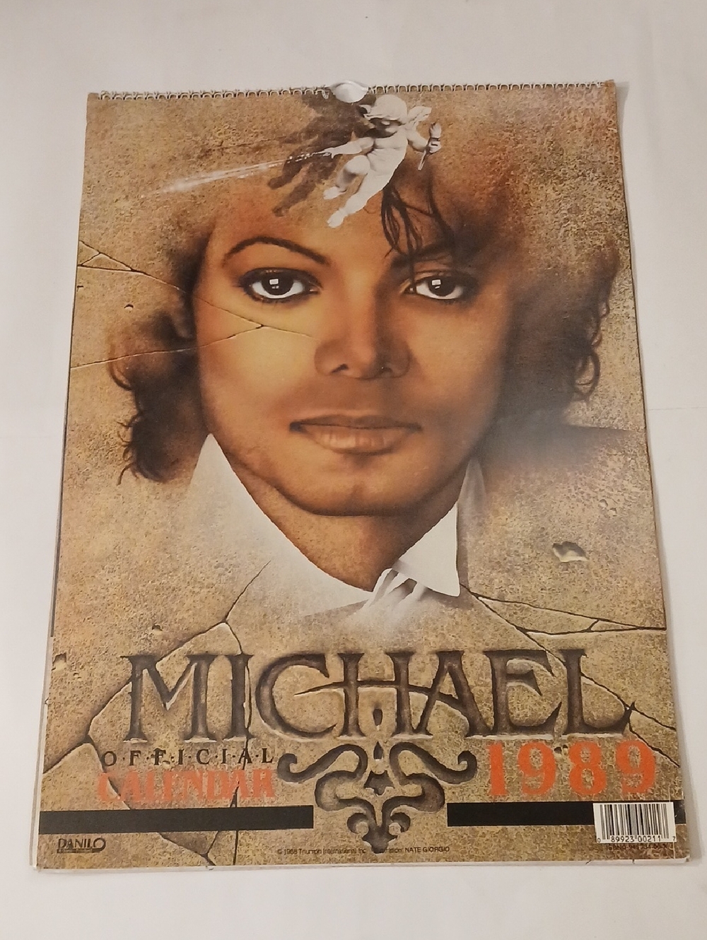 Michael 1989 Vintage Portrait Calendar Cover - Brown Tan